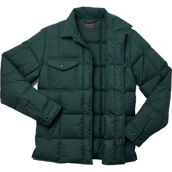 Filson Lightweight Down Jac-Shirt Fir Medium BNWT - Picture 4 of 6